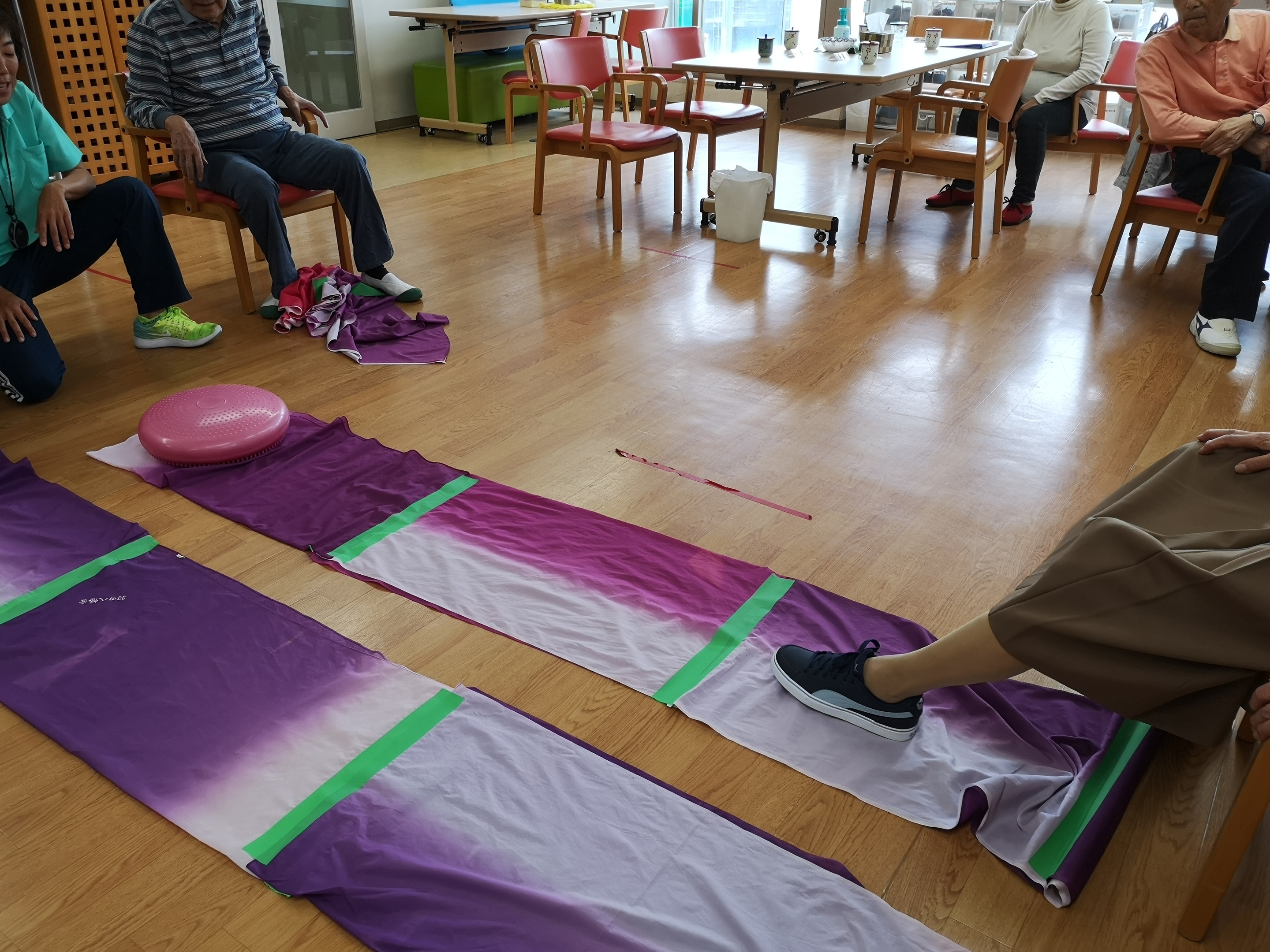 風呂敷引きリレー1